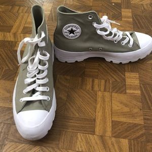 platform converse sage green